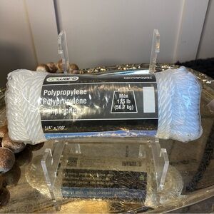 Polypropylene Twisted Rope 1/4 x 100' White 125lb. Onward"